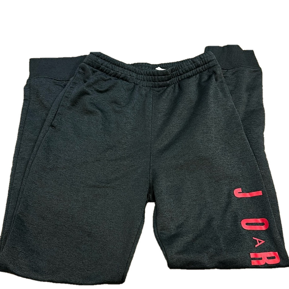 NIKE DRI FIT GRAY AND RED AIR JORDAN JOGGERS